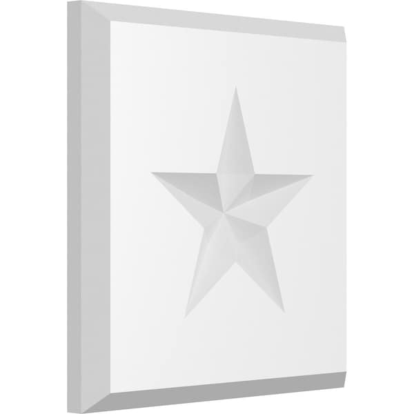 Ekena Millwork Standard Sedgwick Star Rosette With Beveled Edge, 5"W x 5"H x 1/2"P ROSP050X050X050SDG07 - main